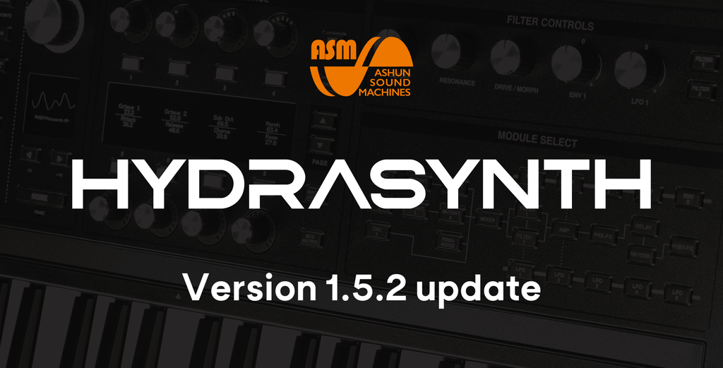 Ashun Sound Machines HYDRASYNTH Keyboard/Desktop Version 1.5.2 update