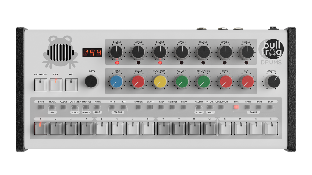 Erica Synths Bass Drum White モジュラーシンセ ERICA SYNTHS BULLFROG DRUMS